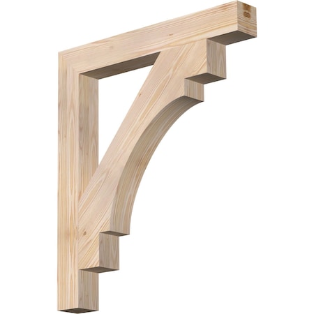 Ekena Millwork Merced Block Smooth Bracket, Douglas Fir, 3 1/2"W x 28"D x 32"H BKT04X28X32MRC05SDF